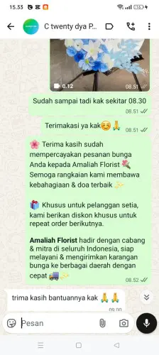 Testimonial Standing Flower wangisagara